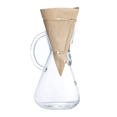 Кавоварка з ручкою Chemex на 3 чашки - Three Cup Glass Handle CHEMEX