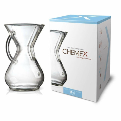 Кавоварка з ручкою Chemex на 6 чашок - Six Cup Glass Handle CHEMEX