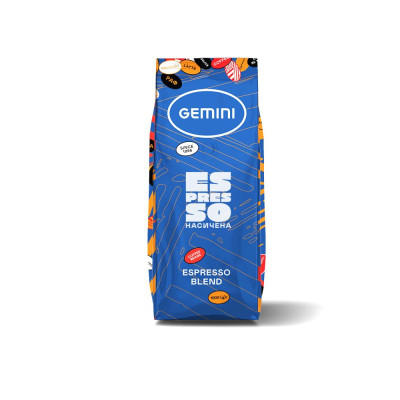 Кава в зернах Gemini Espresso Насичена 1кг