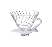 Пуровер Hario V60 02 скляний (білий)