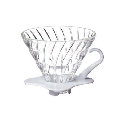 Пуровер Hario V60 02 скляний (білий)