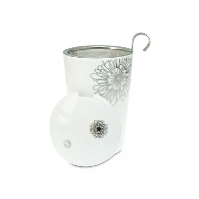 Термочашка TEAEVE Flower Silver 400 мл